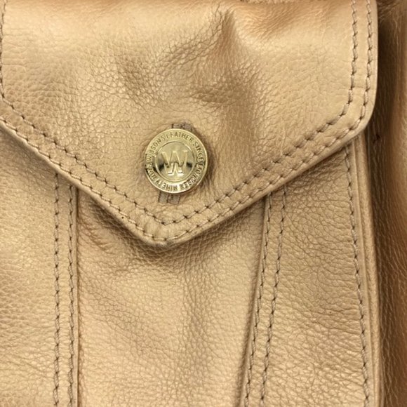Wilson's Leather Heavy Gold Handbag - Picture 3 of 9